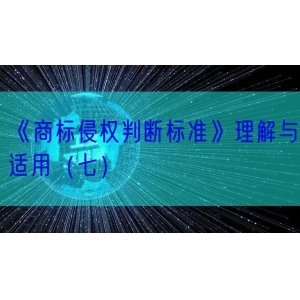 《商标侵权判断标准》理解与适用（七）